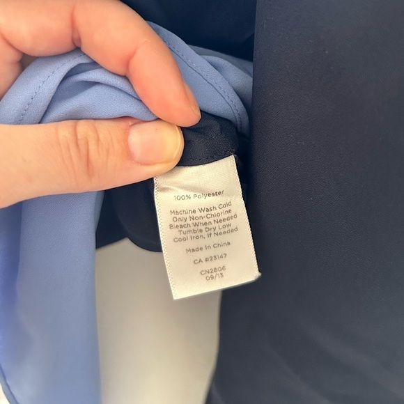 Talbots Color Block Button Down Top - Picture 6 of 7